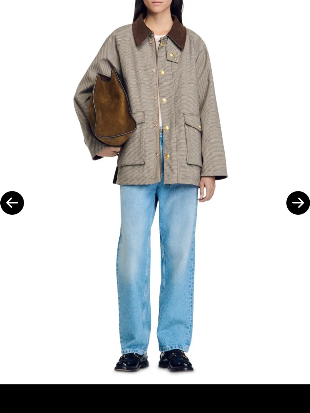 Sandro Bastille Mock Neck Coat - Picture 6 of 6